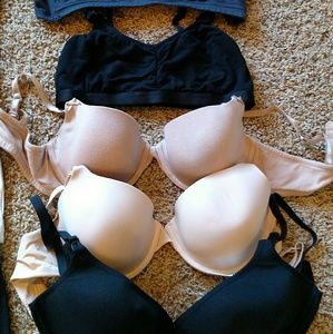 Lot of nursing tanks/bras 36C. And 1 cover